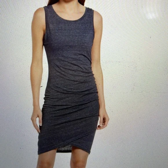 leith bodycon ruched dress Melrose and Market Leith Ruched Body-Con Sleeveless Dress in Black Women's  Sz XS